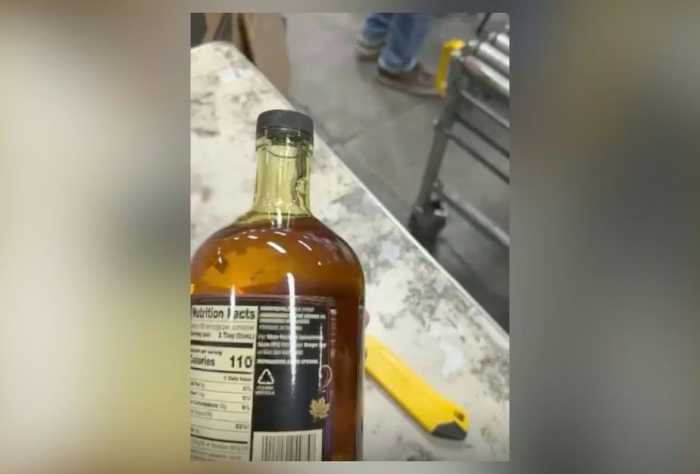 Garrafa apreendida pela PF