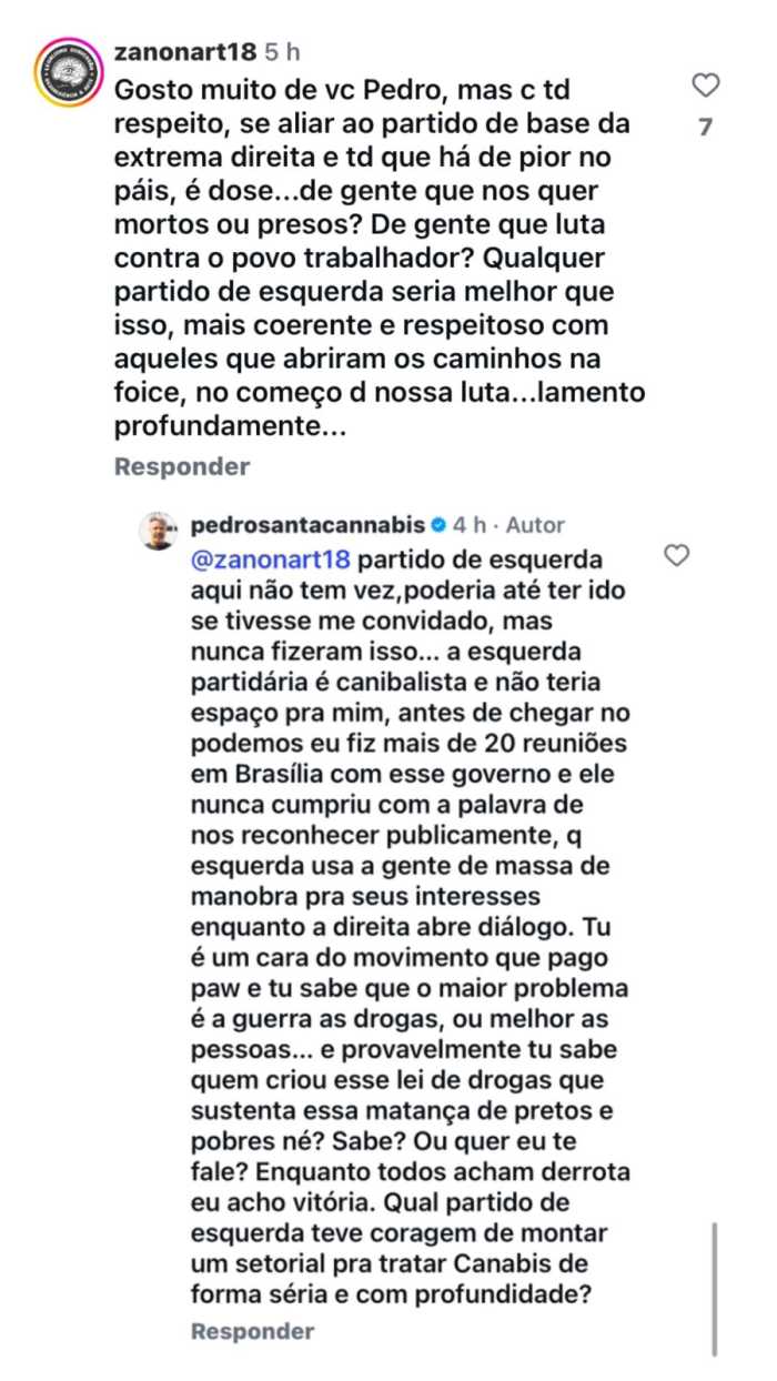 partido-de-esquerda-aqui-nao-tem-vez-a-frase-de-pedro-santa-cannabis-que-dividiu-o-movimento-cannabico-brasileiro Debate entre Pedro e Zanon no Instagram.